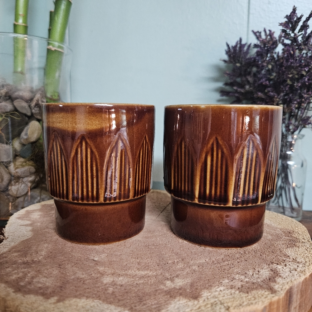 Mid-century Stackable Mug Set - Picture 6 of 11
